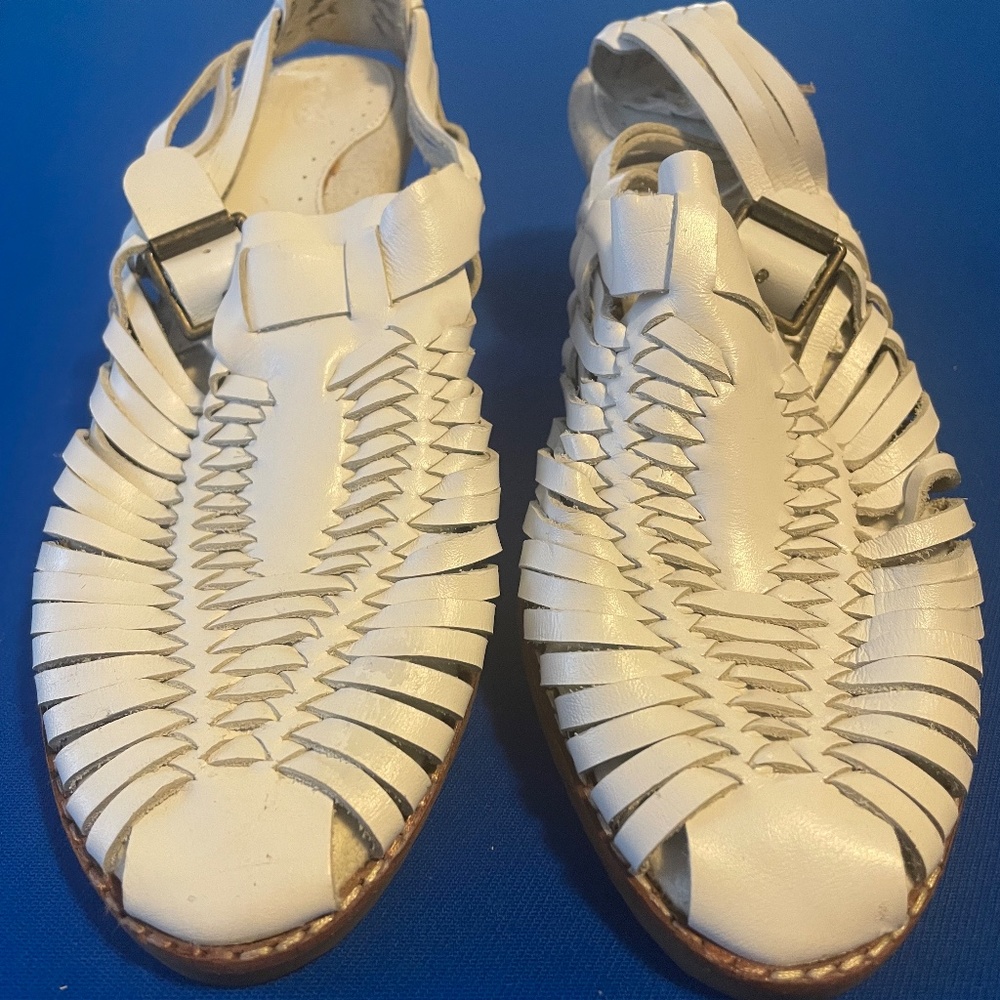 Bass White Woven Women's Sandals - Picture 4 of 8